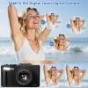 4K Digital Camera for Photography, 64MP Vlogging Camera for YouTube with 3" 180Flip Screen, 18X Digital Zoom HD Autofocus Compact Camera with WiFi,Flash,32GB TF Card & 2 Batteries(Black) view 2