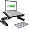 Adjustable Laptop Stand, Ergonomic Aluminum Laptop Cooling Stand Lap Desk Tray for Bed Couch. Adjustable height angle tilt notebook macbook pro computer riser folding desktop holder portable,Black view 3