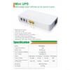 8000MAh 29.6WH Mini UPS Uninterruptible Power Supply 24V/48V Input 9V/12V DC 5V USB 24V For POE Output Quadruple Protection For Routers CCTV Cameras Smartphones Laptops White ABS 159X77x27.5mm(48V) view 2