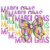 (3 Pack) Mardi Gras Bow Decals - Laptop Decals - Carnival Stickers- 3 Inches On Longest Side - Easy Peel & Apply - Made in USA - 3MCS5145 view 1