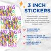 (3 Pack) Mardi Gras Bow Decals - Laptop Decals - Carnival Stickers- 3 Inches On Longest Side - Easy Peel & Apply - Made in USA - 3MCS5145 view 2