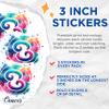 (3 Pack) Cancer Zodiac Decals - Watercolor Art Stickers - Astrology Sign Decals- 3 Inches On Longest Side - Easy Peel & Apply - Made in USA - 3MCS5796 view 2