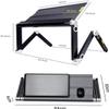 Adjustable Laptop Stand, Recliner Ventilated Notebook Stand Laptop Holder Foldable with Mouse Board Adjustable Height Angle Compatible with 11'' -15.6'', Portable(Black) view 2