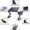 Adjustable Laptop Stand, Recliner Ventilated Notebook Stand Laptop Holder Foldable with Mouse Board Adjustable Height Angle Compatible with 11'' -15.6'', Portable(Black) view 4