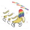 (3 Pack) Banana Rainbow Decals - Retro Fruit Pride Stickers - Laptop Decals- 3 Inches On Longest Side - Easy Peel & Apply - Made in USA - 3MCS5801 view 1