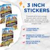 (3 Pack) Indiana Racing Decals - State Pride - Motorsports Decals- 3 Inches On Longest Side - Easy Peel & Apply - Made in USA - 3MCS5035 view 2