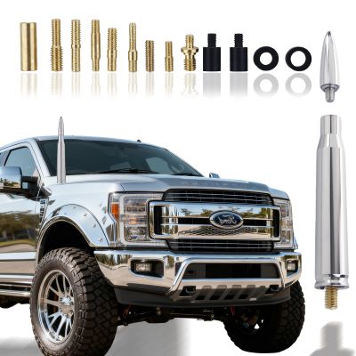 7.8in Car Antenna, Newly Designed Appearance, Bullet Antenna Replacement Suitable for Ford F150 F250 F350 RAM 1500 2500 GMC Denali Chevy Pick-up
