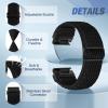 2 Pack Elastic 22mm Watch Quickfit Bands Compatible with Garmin Fenix E 47mm/Fenix 8 47mm/Fenix 7/7 Pro/Fenix 6/6 Pro/Fenix 5/5 Plus, Sport Nylon Replacement Strap view 2