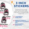 (3 Pack) Dog Mom Decals - Messy Bun - Laptop Decals- 3 Inches On Longest Side - Easy Peel & Apply - Made in USA - 3MCS5195 view 2