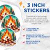 (3 Pack) Camping Decals - Bonfire Sticker - Let's Get Toasted Sticker- 3 Inches On Longest Side - Easy Peel & Apply - Made in USA - 3MCS5784 view 2