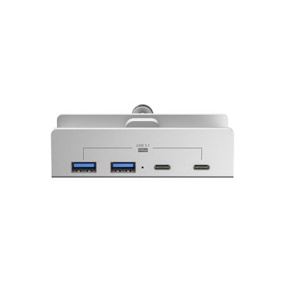 4 Ports Aluminum External Dock Station USB 3.1 Type C Clip Hubs 10Gbps Data Transmission for PC Desk Computer Accessories Aluminum Docking Hub