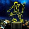 CTMade Personalized Soccer Gifts for Boys, Custom Name Table Light for Kids, Children, Son or Grandson, LED Play Soccer Lamp Gifts for Birthday, Halloween, Christmas, New Year, Room Boys Decor view 1