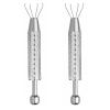 BE-TOOL 2 Pcs Piercing Ball Grabber Tool, Stainless Steel Pearl Grabber Pick Up Tool with 4 Prongs for Tiny Objects Icchips Electronic Components view 1