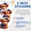 (3 Pack) Highland Cow Decals - American Flag - Plaid Bows - Laptop Decal- 3 Inches On Longest Side - Easy Peel & Apply - Made in USA - 3MCS5111 view 2
