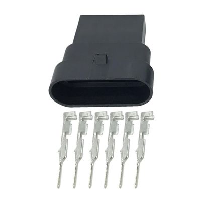6 Pin h&*igh qu>ality Auto Housing Plastic Wire Harness Connector with Terminal DJ7061Y-1.5-11/21(Male Plug,5 Sets)