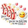 (3 Pack) Bacon and Eggs Decals - Foodie Quote Sticker - Cute Laptop Stickers - 3 Inches On Longest Side - Easy Peel & Apply - Made in USA - 3MCS2131 view 1