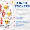 (3 Pack) Bacon and Eggs Decals - Foodie Quote Sticker - Cute Laptop Stickers - 3 Inches On Longest Side - Easy Peel & Apply - Made in USA - 3MCS2131 view 2