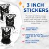 (3 Pack) Black Cat Decals - Mystery in Shadows - Laptop Decals - Halloween Sticker - Witchy Decor - 3 Inches On Longest Side - Easy Peel & Apply - Made in USA - 3MCS2315 view 2