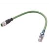 09486896018050, Ethernet Cables/Networking Cables RJ45 M12 D AWG22 CBL Assy 5.0M view 1