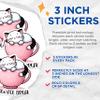 (3 Pack) Cat Laptop Decals - Cute Paw Fee Break Decal - Kitten in Cup Decals - 3 Inches On Longest Side - Easy Peel & Apply - Made in USA - 3MCS2078 view 2