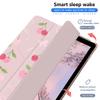 AdorableWhimsy Cute Girly Case for iPad (A16) 11th Generation 2025 11" /iPad 10th Generation 2022 10.9" Pink Cherry Aesthetic Design Leather Protective Case Foldable Soft Back Cover with Pencil Holder view 2