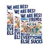 (3 Pack) Best Friends Skeleton Decals - Funny Skeletons - Best Friend Decal - 3 Inches On Longest Side - Easy Peel & Apply - Made in USA - 3MCS2459 view 1