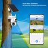 Dual Lens Solar Security Cameras Wireless Outdoor 4MP,360 PTZ View 2.4G/5G WiFi Home Security Camera Outside Solar Powered,PIR Motion Detection,Color Night Vision 2-Way Audio,IP66 No Subscription view 3