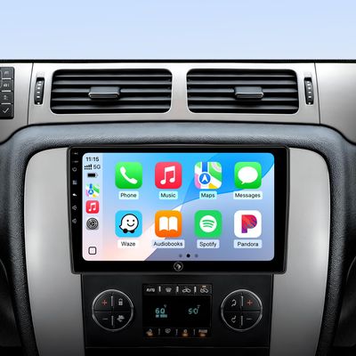 10.2'' Car Radio Stereo for Chevy Silverado 2007-2013 GMC Sierra Yukon Chevrolet Buick Enclave Upgrade 5G WiFi 2+64G Wireless Carplay/Android Auto/GPS/Bluetooth/FM Radio/1080P SWC