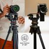 Manfrotto 500X Fluid Video Head for Mirrorless Cameras, 5kg Payload, Flat Base, Quick Release Sliding Plate, Vertical and Horizontal Shooting, Ideal for Content Creators and Social Media Video view 2