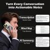 AI Voice Recorder with Transcribe Summarize: AI Noise Reduction Speaker Separation App Control 118 Languages 64GB Storage - AI Notetaker for Students Managers - Meetings Lectures Interviews view 2
