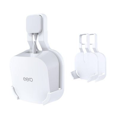 Outlet Wall Mount for eero 7, No-Drill Plug Adapter with Hidden Cable Management, Space-Saving for Dual-Band Mesh System (2 Pack)