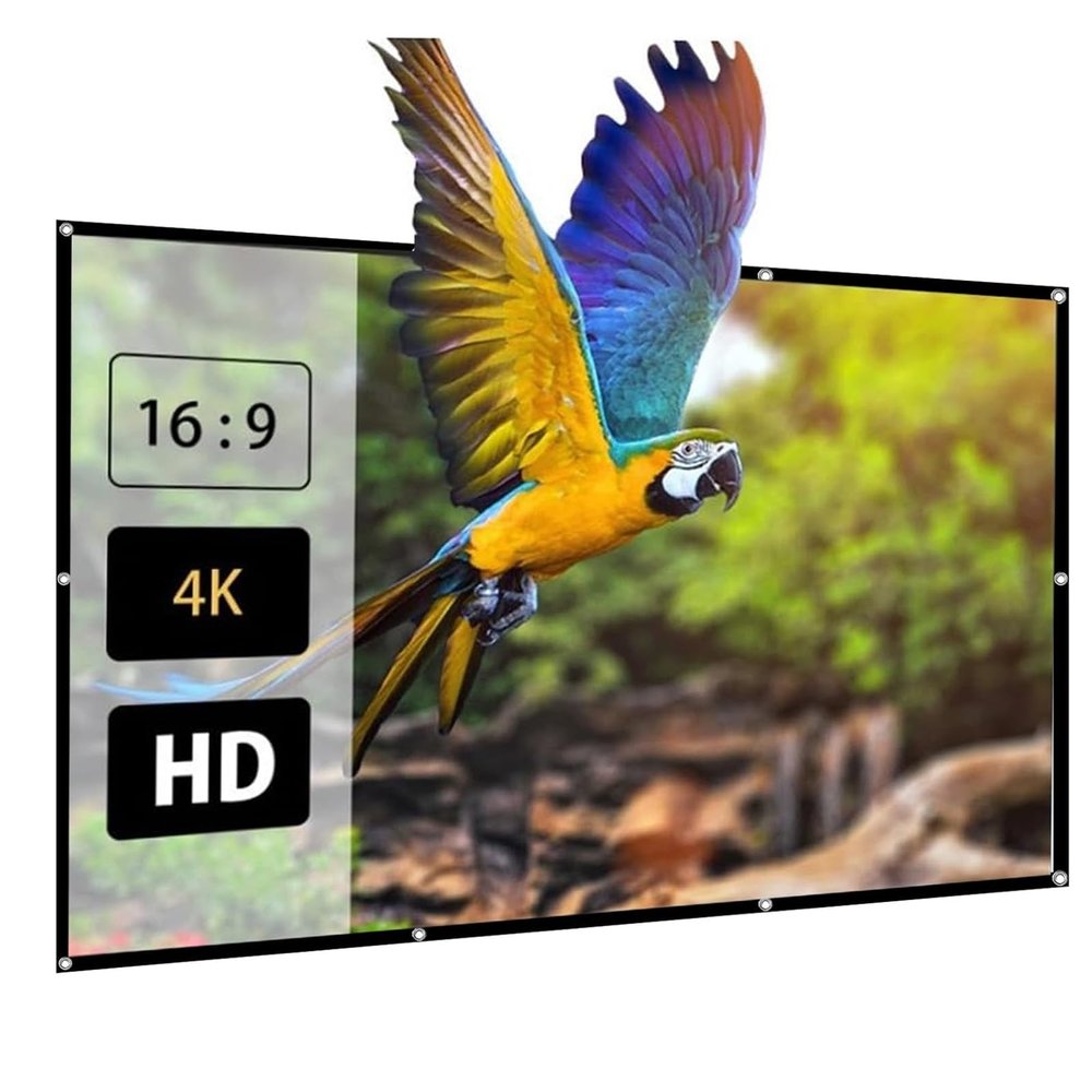 84-300inch Foldable Portable Projector Screen for Indoor Home Theater and Outdoor Cinema, 16:9 HD 4K Movies Screen, Washable and Wrinkle(300inch (16:9))