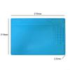A-200 Soldering Mat Heat Resistant Silicone Work Pad Anti-Static Electronics Repair Station Kit for Phone Watch Computer DIY Projects 31x21cm Blue view 3
