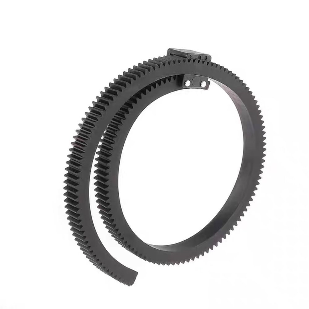 FOTGA Rubber Flexible Gear Belt Ring Follow Focus Gear Ring, for DP500IIS DP500III JTZ DP30 Follow Focus, Adjustable from 46mm to 110mm, 0.8 pitch