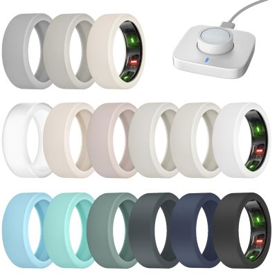 15 Pack Cover Compatible with Oura Ring Gen 4/ Gen 3 Horizon/Gen 3 Heritage - Charging Directly with Protector, Anti-Scratch Elastic Thin Silicone Case for Men Women Working Out