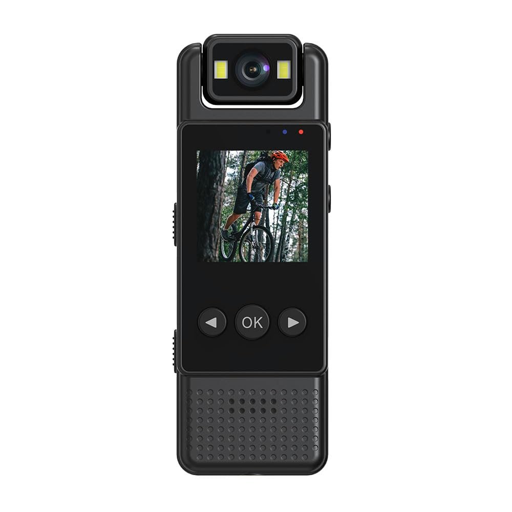 Zocxielr Body Camera, HD Mini Camera Sport Digital Video Recorder Business Conference 1080P Wearable Body Cam for Service