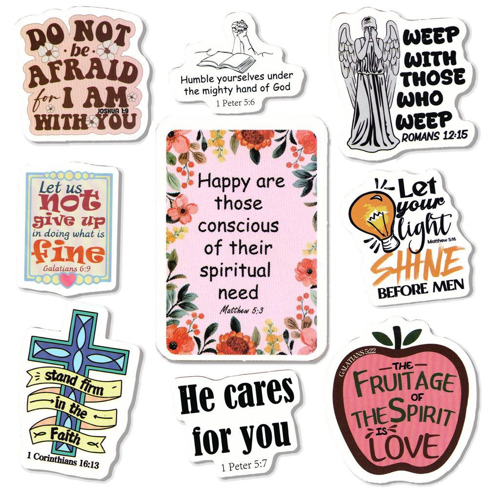 104 PCS JW Bible Stickers - NWT Verse Decals for Jehovah's Witnesses Water Bottle Laptop Faith Expression