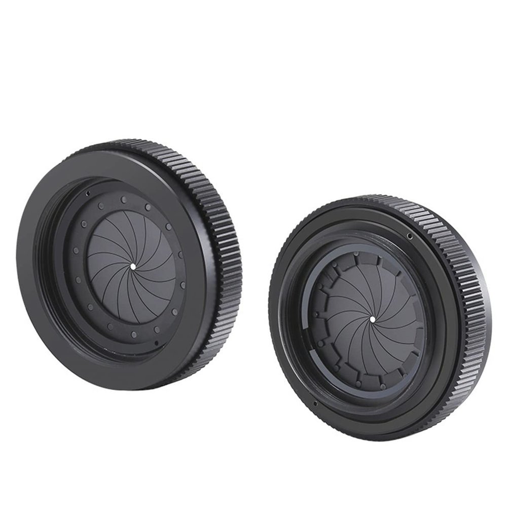 Lab Microscope Slides Various Amplifying Diameter M42 to M42 Metal Zoom Optical Iris Diaphragm Aperture Condenser fit for Camera Lens Microscope Microscope Parts(Aperture 1.5-26 mm)