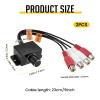 SATUY 2Pcs Universal Car RCA Level Controller Amplifier, RCA Bass Knob view 2