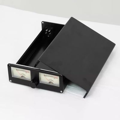 Retro Dual VU Meter Aluminum Chassis - High-Quality Aluminum Alloy Enclosure with Level Meters