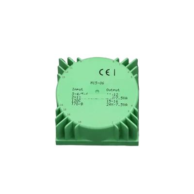 1pcs 15VA Green Square 15W Sealed toroidal Transformers M15-06 Output Voltage AC Dual 24V(2 * 24V)