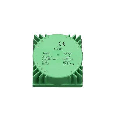 1pcs 15VA Green Square 15W Sealed toroidal Transformers M15-02 Output Voltage AC Dual 9V(2 * 9V)