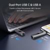 SSK SSD 2TB External Hard Drive,Fast Solid State Thumb-Drive up to 560 MB/s Read Speed Memory Stick with Sliding Dual USB 3.2 Gen 2 FlashDrive USB-C+A for iPhone 15/16/17/Android/Windows/Tablet/TV view 2