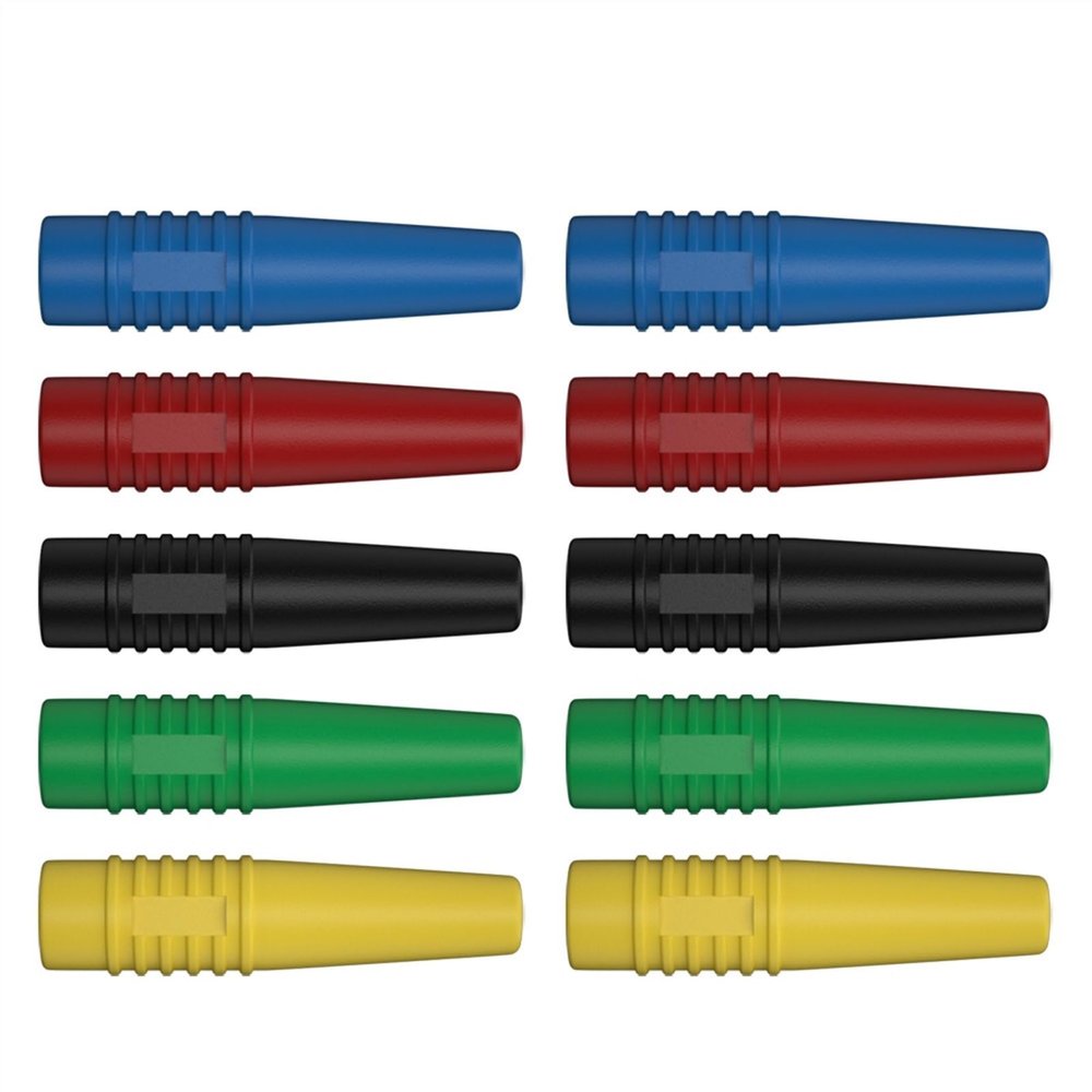 10PCS 2MM Banana Female Socket Test Terminal Electrical Wire Connector J.10048(5 red 5 Black)