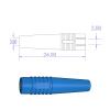 10PCS 2MM Banana Female Socket Test Terminal Electrical Wire Connector J.10048(5 red 5 Black) view 3