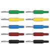 10PCS 4MM Copper Nickel Plated Banana Can be Connect Test Probes for Speaker AmplifierJ.10023(5 red 5 Black) view 1