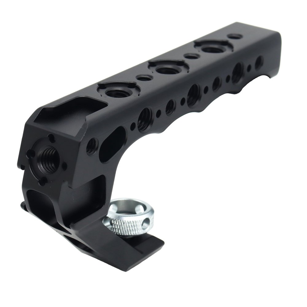SZYingXian 3/8 Fixed Screw Camera Top Handle for ARRI Grip for Camera Cage, Universal Video Rig with Cold Shoe Adapters for DSLR Camera with Microphone/LED Light/Monitor (Black)