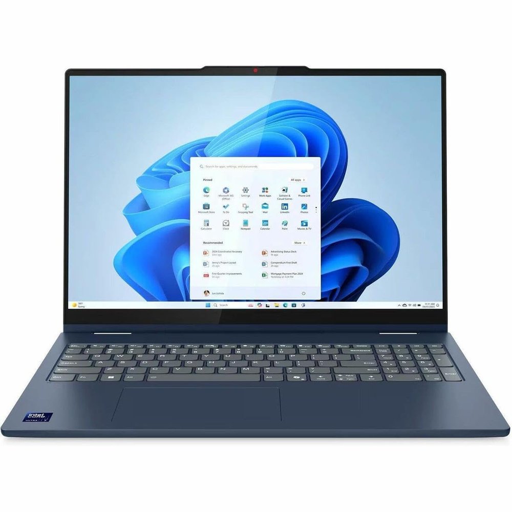 Lenovo IdeaPad 5 16IAL10 83KS001MUS 16" Touchscreen Convertible 2 in 1 Notebook - WUXGA - Intel Core Ultra 7 255U - 16 GB - 512 GB SSD - English (US) Keyboard - Cosmic Blue - Intel Chip - 1920 x 1200