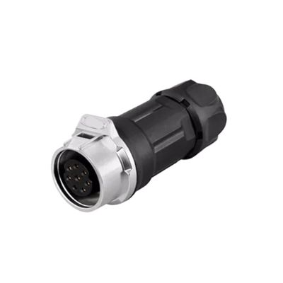 8-pin M16 size power signal connector female base waterproof IP67