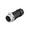 8-pin M16 size power signal connector female base waterproof IP67 view 1